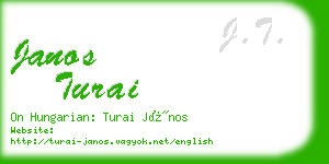 janos turai business card